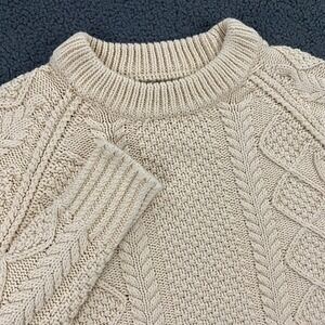 L.L. Bean Cream Cable Knit Sweater